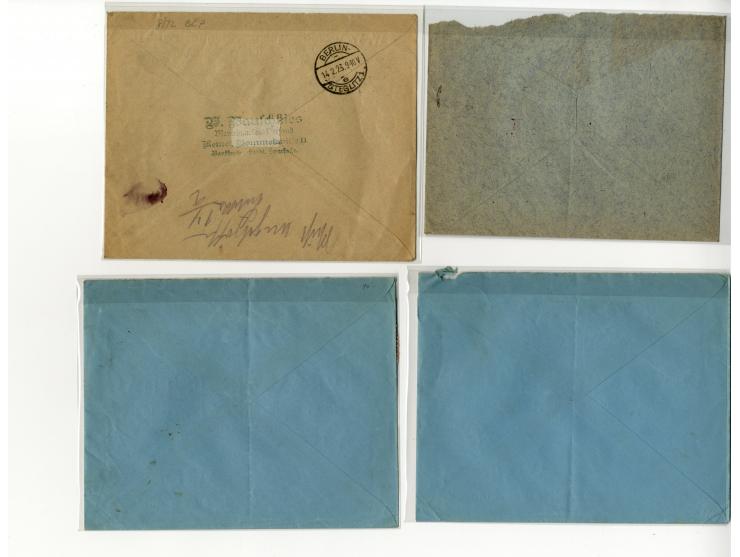 1914/22, Partie Besetzung I. WK und Abstimmungsgebiete mit fast 50 Briefen, Karten und Ganzsachen, dabei viel Bedarfspost mit