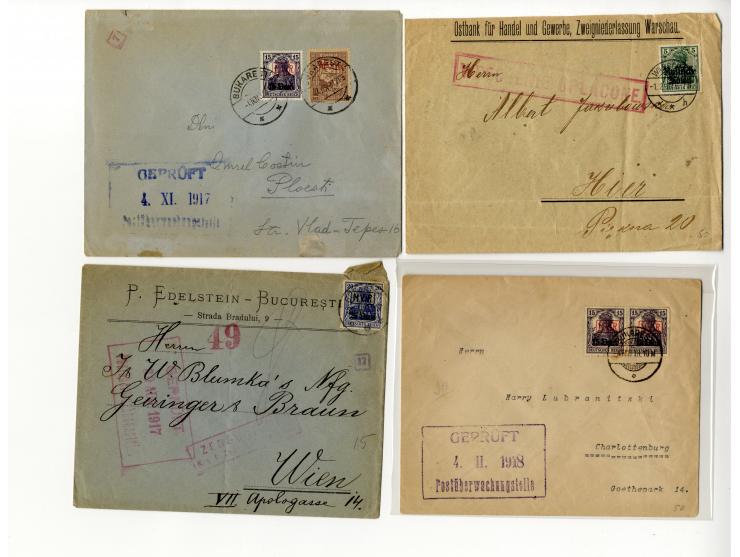 1914/22, Partie Besetzung I. WK und Abstimmungsgebiete mit fast 50 Briefen, Karten und Ganzsachen, dabei viel Bedarfspost mit