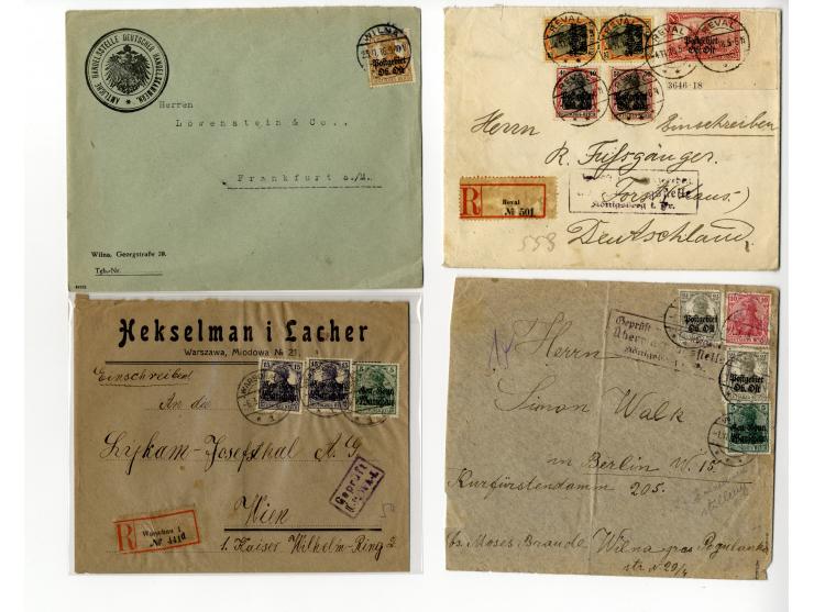 1914/22, Partie Besetzung I. WK und Abstimmungsgebiete mit fast 50 Briefen, Karten und Ganzsachen, dabei viel Bedarfspost mit