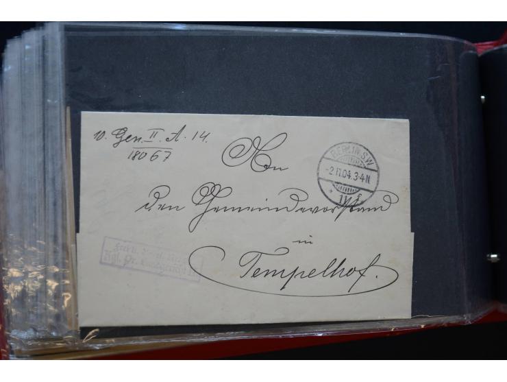 Berlin: 1820/1941, interessante Sammlung mit ca. 310 Briefen, Karten und Ganzsachen ab Vorphila bis ca. 1910 mit vielen versc