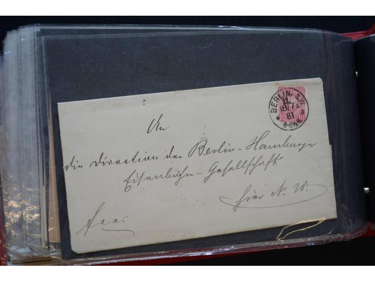 Berlin: 1820/1941, interessante Sammlung mit ca. 310 Briefen, Karten und Ganzsachen ab Vorphila bis ca. 1910 mit vielen versc
