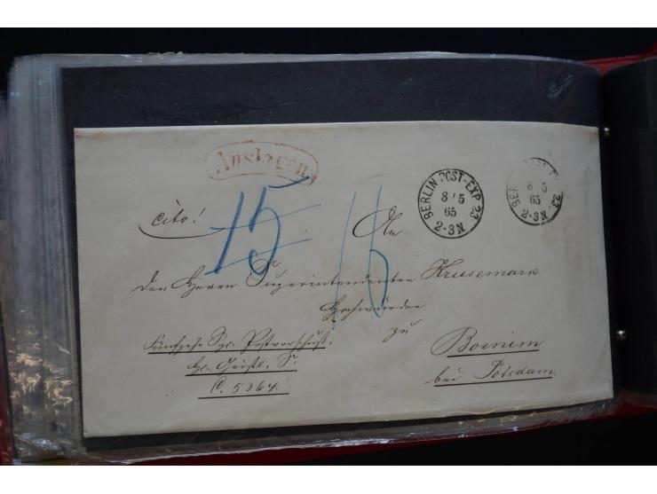 Berlin: 1820/1941, interessante Sammlung mit ca. 310 Briefen, Karten und Ganzsachen ab Vorphila bis ca. 1910 mit vielen versc