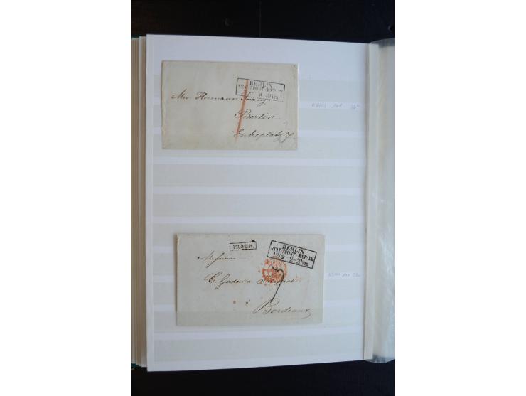 Berlin: 1820/1941, interessante Sammlung mit ca. 310 Briefen, Karten und Ganzsachen ab Vorphila bis ca. 1910 mit vielen versc