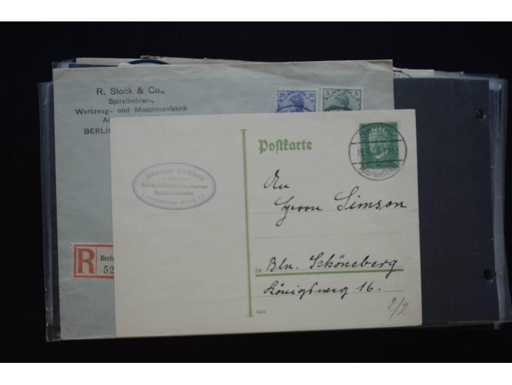 Berlin: 1820/1941, interessante Sammlung mit ca. 310 Briefen, Karten und Ganzsachen ab Vorphila bis ca. 1910 mit vielen versc
