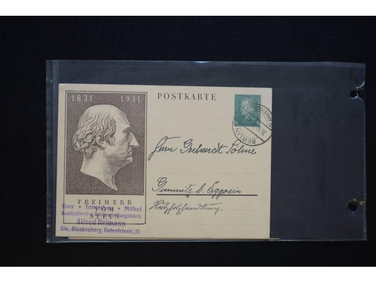 Berlin: 1820/1941, interessante Sammlung mit ca. 310 Briefen, Karten und Ganzsachen ab Vorphila bis ca. 1910 mit vielen versc