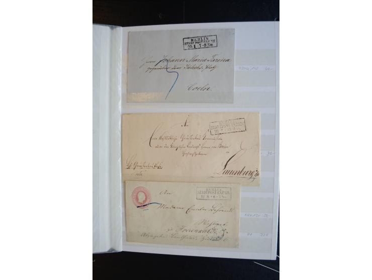 Berlin: 1820/1941, interessante Sammlung mit ca. 310 Briefen, Karten und Ganzsachen ab Vorphila bis ca. 1910 mit vielen versc