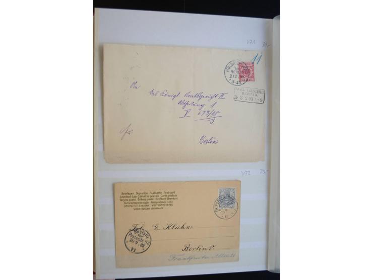 Berlin: 1820/1941, interessante Sammlung mit ca. 310 Briefen, Karten und Ganzsachen ab Vorphila bis ca. 1910 mit vielen versc