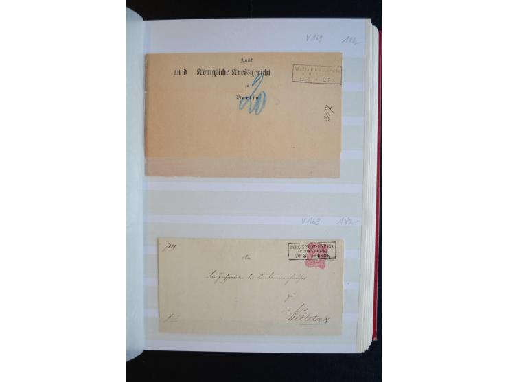 Berlin: 1820/1941, interessante Sammlung mit ca. 310 Briefen, Karten und Ganzsachen ab Vorphila bis ca. 1910 mit vielen versc