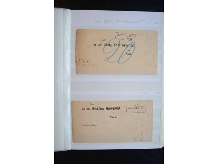 Berlin: 1820/1941, interessante Sammlung mit ca. 310 Briefen, Karten und Ganzsachen ab Vorphila bis ca. 1910 mit vielen versc