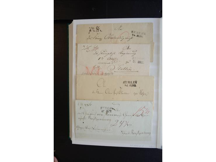 Berlin: 1820/1941, interessante Sammlung mit ca. 310 Briefen, Karten und Ganzsachen ab Vorphila bis ca. 1910 mit vielen versc