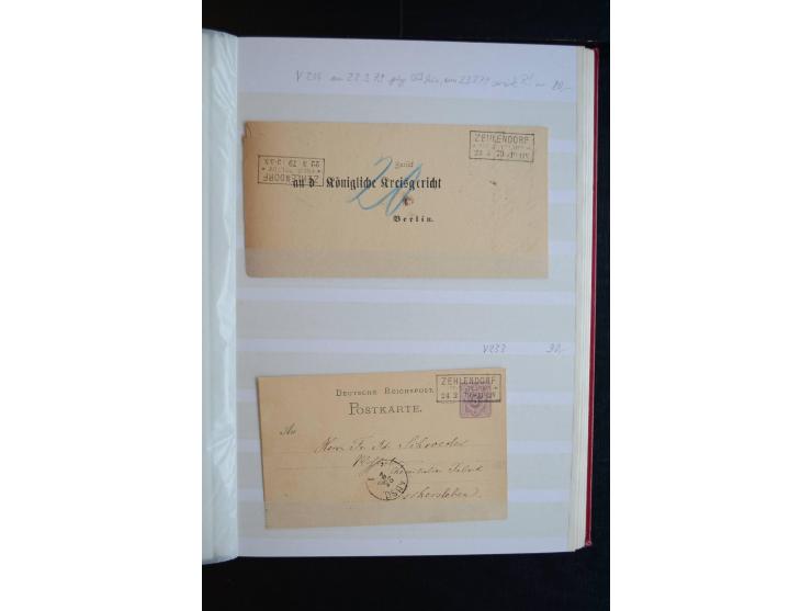 Berlin: 1820/1941, interessante Sammlung mit ca. 310 Briefen, Karten und Ganzsachen ab Vorphila bis ca. 1910 mit vielen versc