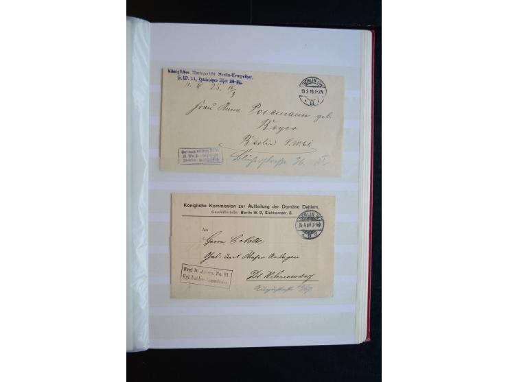 Berlin: 1820/1941, interessante Sammlung mit ca. 310 Briefen, Karten und Ganzsachen ab Vorphila bis ca. 1910 mit vielen versc