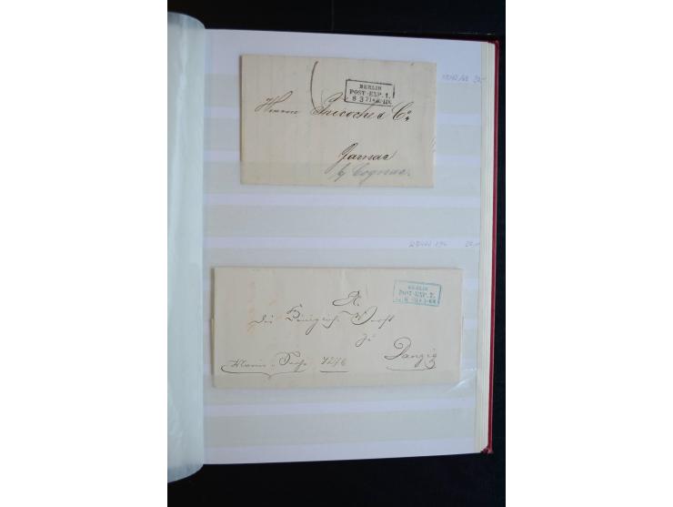 Berlin: 1820/1941, interessante Sammlung mit ca. 310 Briefen, Karten und Ganzsachen ab Vorphila bis ca. 1910 mit vielen versc