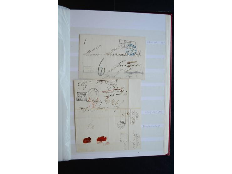 Berlin: 1820/1941, interessante Sammlung mit ca. 310 Briefen, Karten und Ganzsachen ab Vorphila bis ca. 1910 mit vielen versc