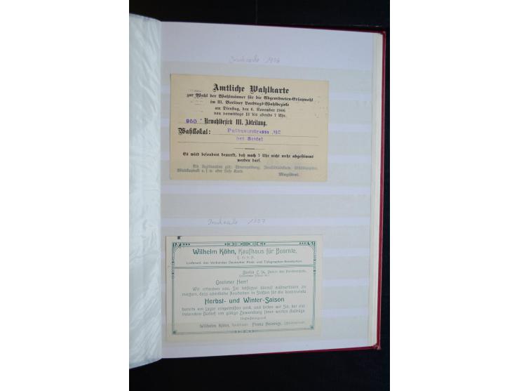 Berlin: 1820/1941, interessante Sammlung mit ca. 310 Briefen, Karten und Ganzsachen ab Vorphila bis ca. 1910 mit vielen versc