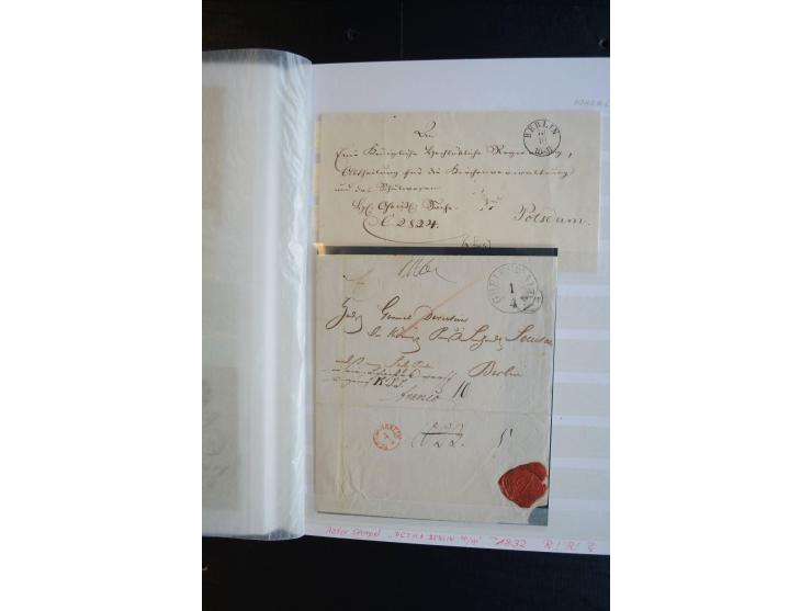 Berlin: 1820/1941, interessante Sammlung mit ca. 310 Briefen, Karten und Ganzsachen ab Vorphila bis ca. 1910 mit vielen versc