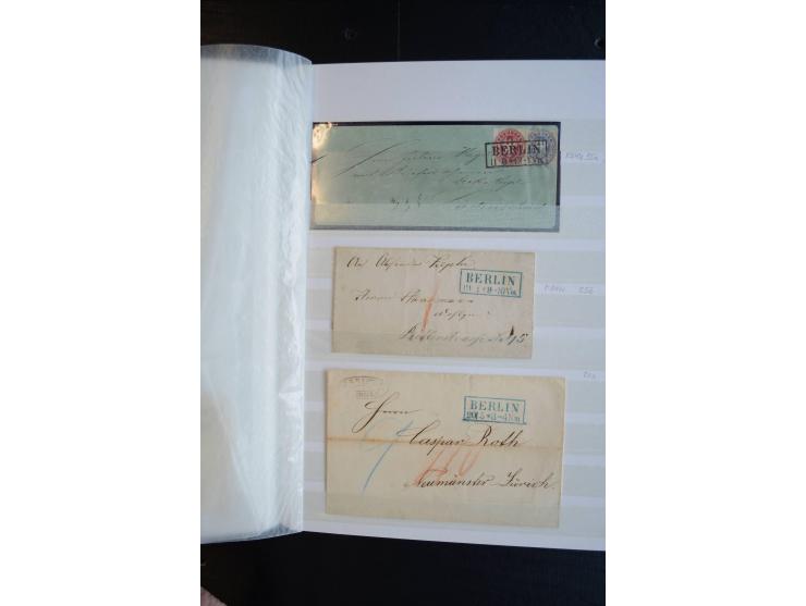 Berlin: 1820/1941, interessante Sammlung mit ca. 310 Briefen, Karten und Ganzsachen ab Vorphila bis ca. 1910 mit vielen versc