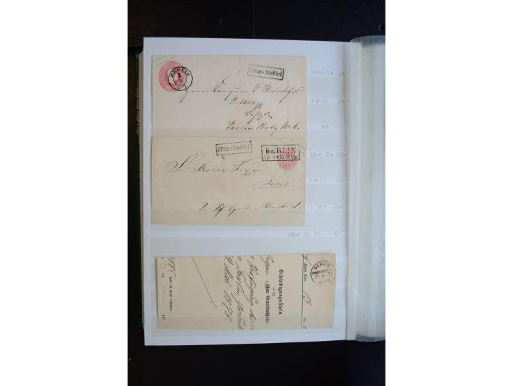 Berlin: 1820/1941, interessante Sammlung mit ca. 310 Briefen, Karten und Ganzsachen ab Vorphila bis ca. 1910 mit vielen versc