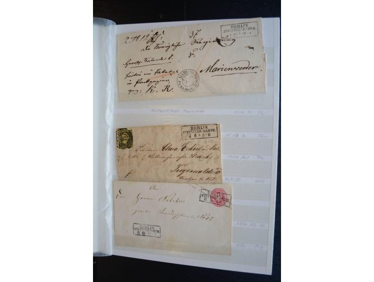 Berlin: 1820/1941, interessante Sammlung mit ca. 310 Briefen, Karten und Ganzsachen ab Vorphila bis ca. 1910 mit vielen versc