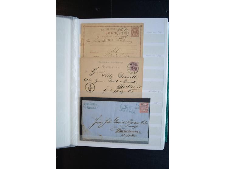 Berlin: 1820/1941, interessante Sammlung mit ca. 310 Briefen, Karten und Ganzsachen ab Vorphila bis ca. 1910 mit vielen versc