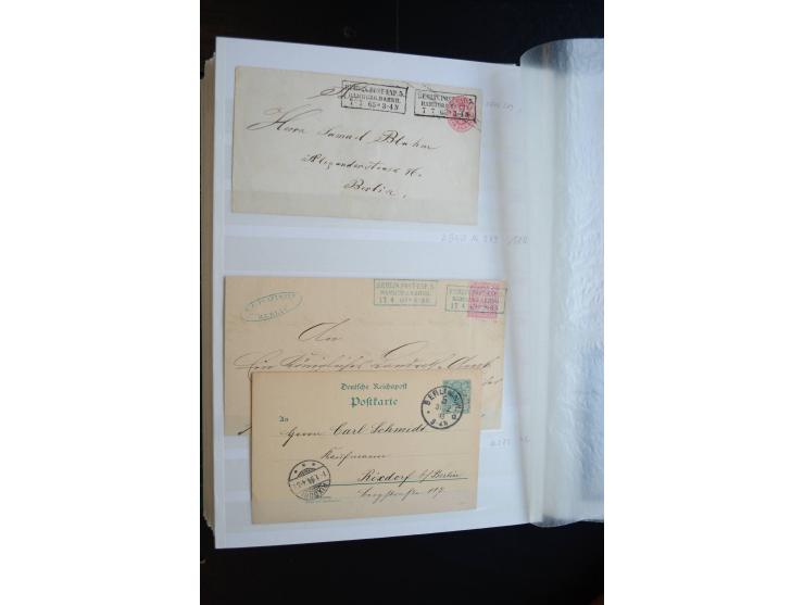 Berlin: 1820/1941, interessante Sammlung mit ca. 310 Briefen, Karten und Ganzsachen ab Vorphila bis ca. 1910 mit vielen versc