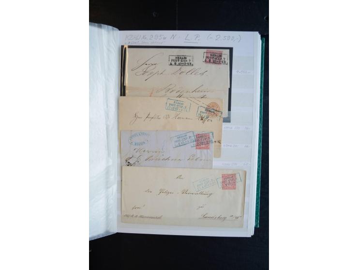 Berlin: 1820/1941, interessante Sammlung mit ca. 310 Briefen, Karten und Ganzsachen ab Vorphila bis ca. 1910 mit vielen versc
