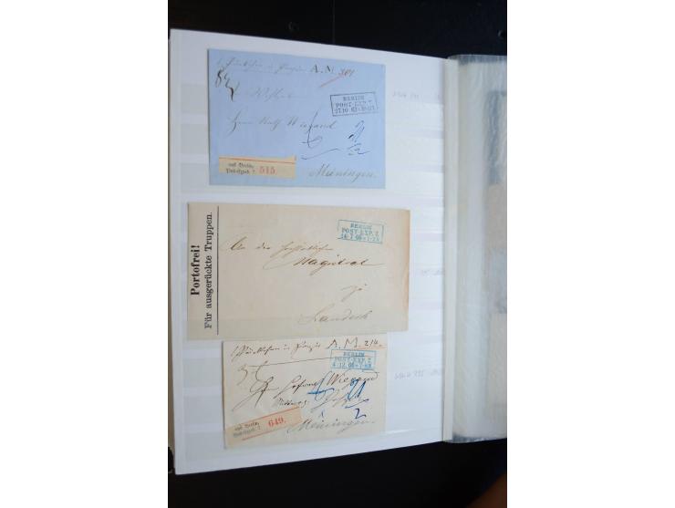 Berlin: 1820/1941, interessante Sammlung mit ca. 310 Briefen, Karten und Ganzsachen ab Vorphila bis ca. 1910 mit vielen versc