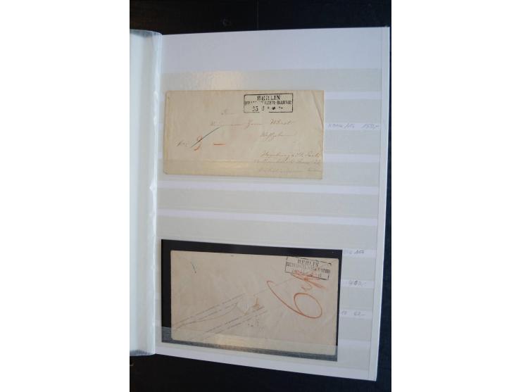 Berlin: 1820/1941, interessante Sammlung mit ca. 310 Briefen, Karten und Ganzsachen ab Vorphila bis ca. 1910 mit vielen versc