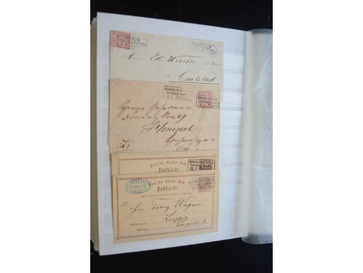 Berlin: 1820/1941, interessante Sammlung mit ca. 310 Briefen, Karten und Ganzsachen ab Vorphila bis ca. 1910 mit vielen versc