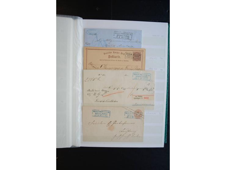 Berlin: 1820/1941, interessante Sammlung mit ca. 310 Briefen, Karten und Ganzsachen ab Vorphila bis ca. 1910 mit vielen versc