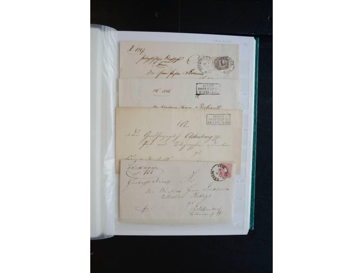 Berlin: 1820/1941, interessante Sammlung mit ca. 310 Briefen, Karten und Ganzsachen ab Vorphila bis ca. 1910 mit vielen versc