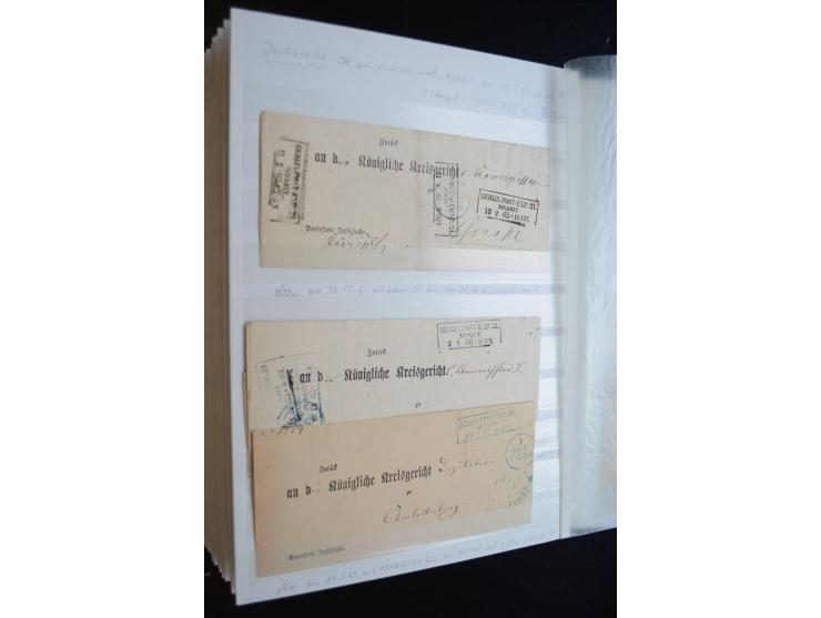 Berlin: 1820/1941, interessante Sammlung mit ca. 310 Briefen, Karten und Ganzsachen ab Vorphila bis ca. 1910 mit vielen versc