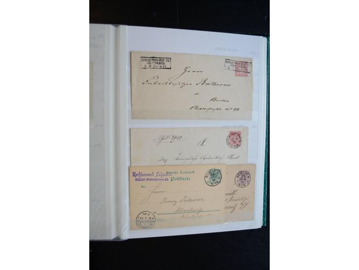 Berlin: 1820/1941, interessante Sammlung mit ca. 310 Briefen, Karten und Ganzsachen ab Vorphila bis ca. 1910 mit vielen versc