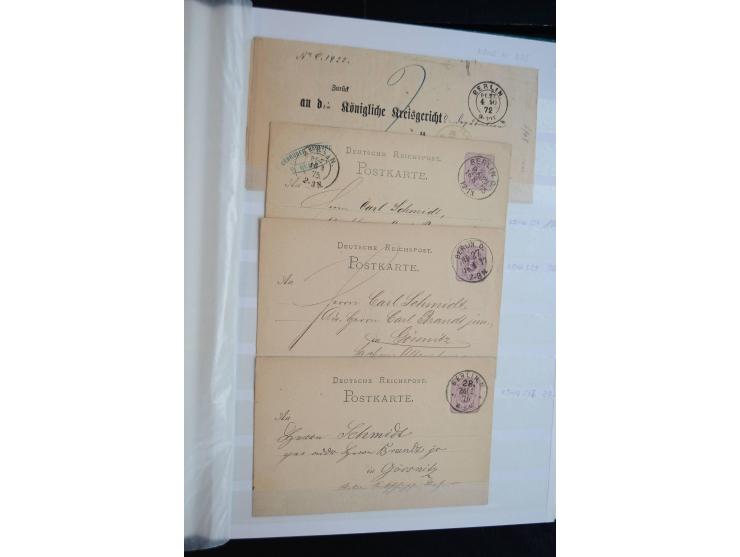 Berlin: 1820/1941, interessante Sammlung mit ca. 310 Briefen, Karten und Ganzsachen ab Vorphila bis ca. 1910 mit vielen versc