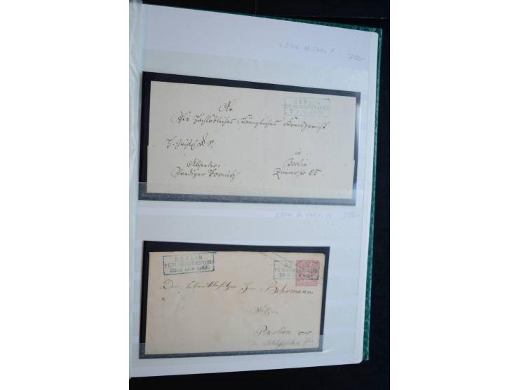 Berlin: 1820/1941, interessante Sammlung mit ca. 310 Briefen, Karten und Ganzsachen ab Vorphila bis ca. 1910 mit vielen versc