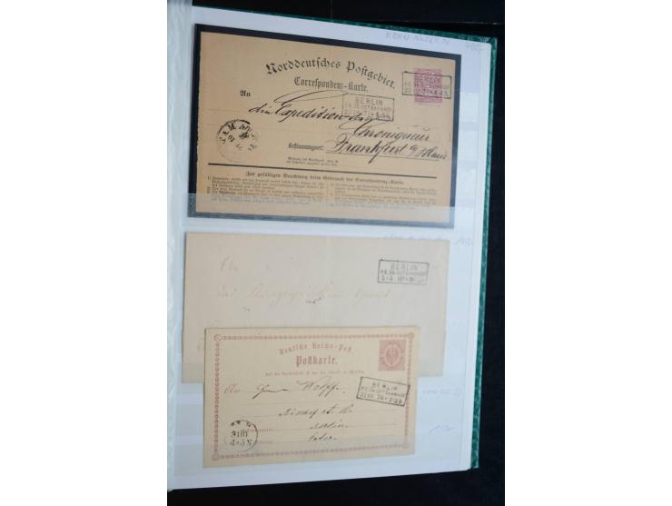 Berlin: 1820/1941, interessante Sammlung mit ca. 310 Briefen, Karten und Ganzsachen ab Vorphila bis ca. 1910 mit vielen versc