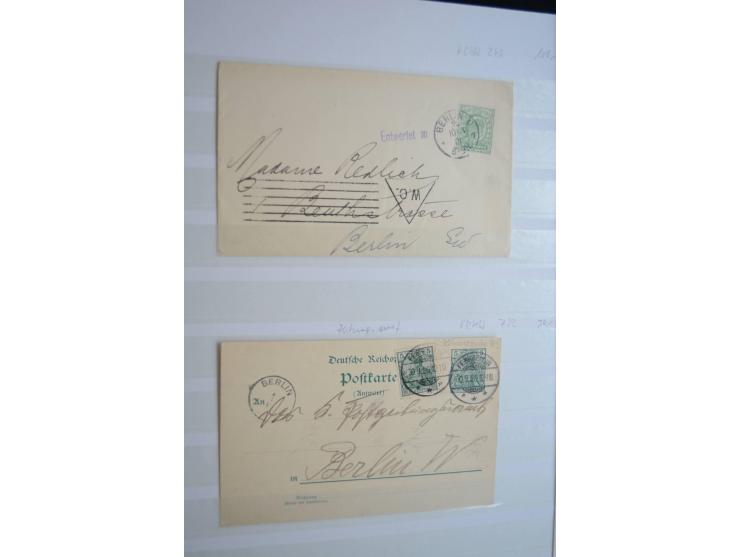 Berlin: 1820/1941, interessante Sammlung mit ca. 310 Briefen, Karten und Ganzsachen ab Vorphila bis ca. 1910 mit vielen versc