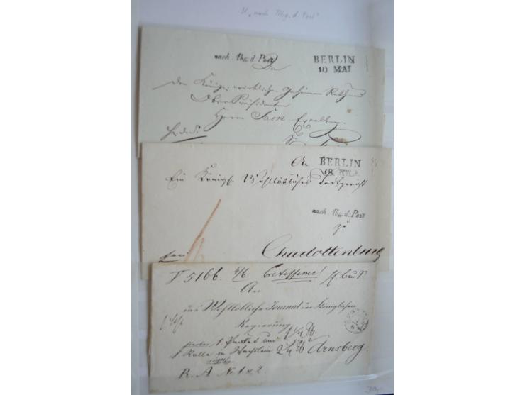Berlin: 1820/1941, interessante Sammlung mit ca. 310 Briefen, Karten und Ganzsachen ab Vorphila bis ca. 1910 mit vielen versc