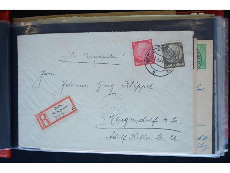 Berlin: 1820/1941, interessante Sammlung mit ca. 310 Briefen, Karten und Ganzsachen ab Vorphila bis ca. 1910 mit vielen versc