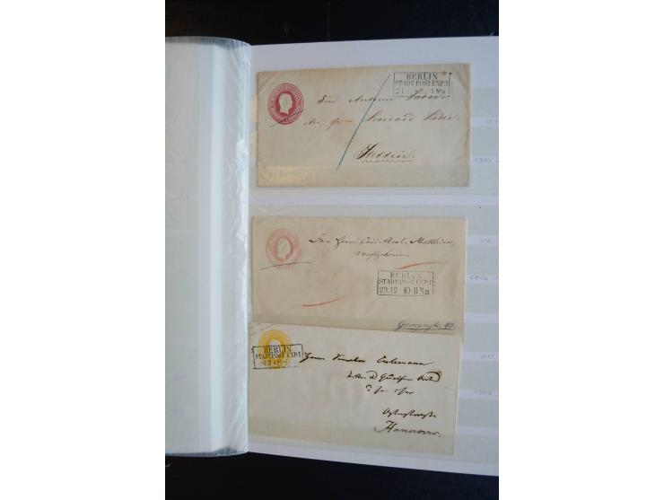 Berlin: 1820/1941, interessante Sammlung mit ca. 310 Briefen, Karten und Ganzsachen ab Vorphila bis ca. 1910 mit vielen versc