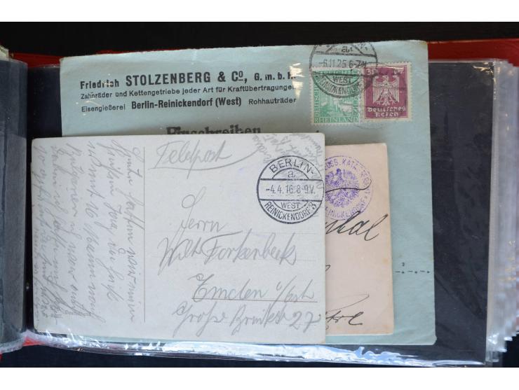 Berlin: 1820/1941, interessante Sammlung mit ca. 310 Briefen, Karten und Ganzsachen ab Vorphila bis ca. 1910 mit vielen versc