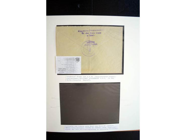 1945/48, umfangreiche Sammlung "Zensurpost" mit ca. 240 Briefen, Karten und Ganzsachen ab Überroller-Post mit vielen interess