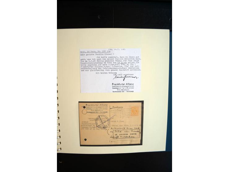 1945/48, umfangreiche Sammlung "Zensurpost" mit ca. 240 Briefen, Karten und Ganzsachen ab Überroller-Post mit vielen interess