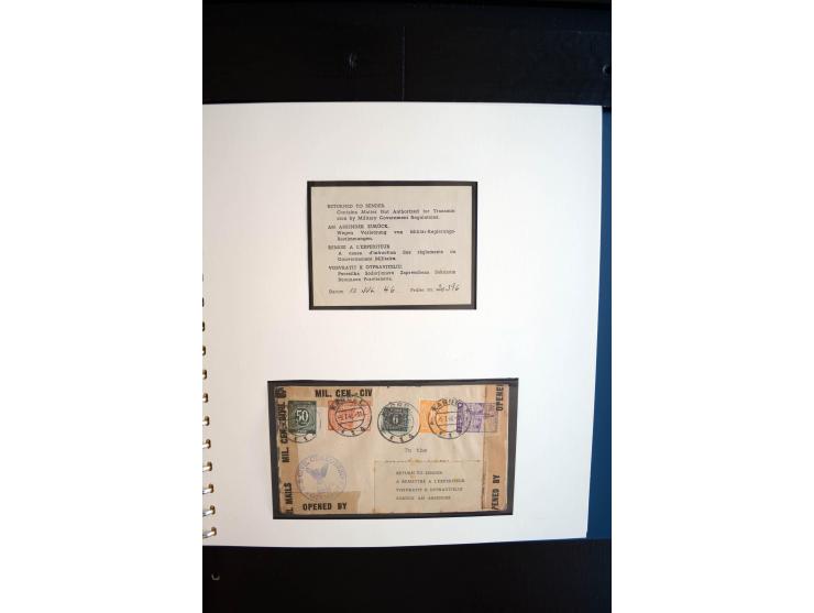 1945/48, umfangreiche Sammlung "Zensurpost" mit ca. 240 Briefen, Karten und Ganzsachen ab Überroller-Post mit vielen interess