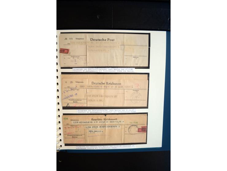 1945/48, umfangreiche Sammlung "Zensurpost" mit ca. 240 Briefen, Karten und Ganzsachen ab Überroller-Post mit vielen interess