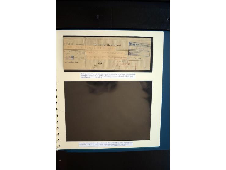 1945/48, umfangreiche Sammlung "Zensurpost" mit ca. 240 Briefen, Karten und Ganzsachen ab Überroller-Post mit vielen interess
