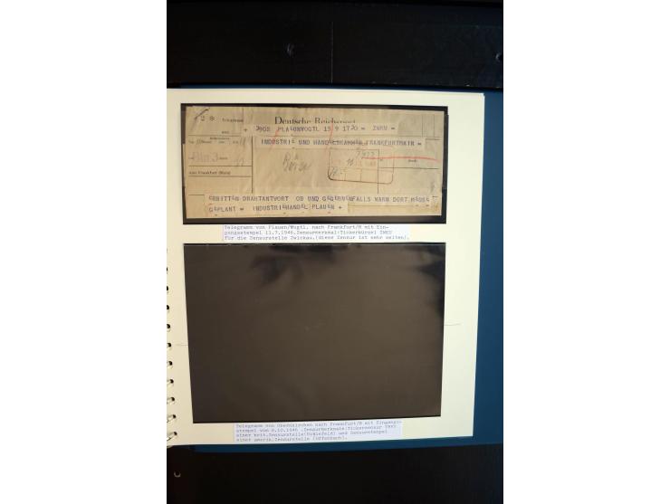 1945/48, umfangreiche Sammlung "Zensurpost" mit ca. 240 Briefen, Karten und Ganzsachen ab Überroller-Post mit vielen interess