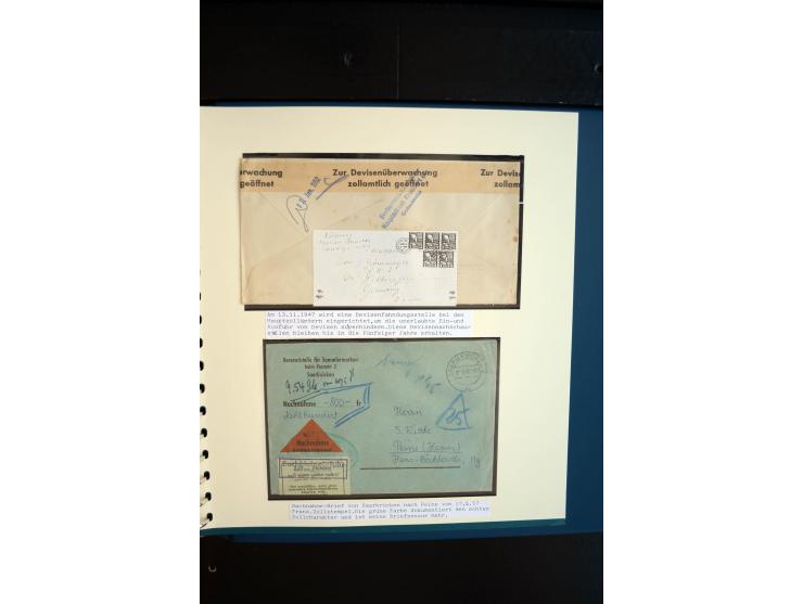 1945/48, umfangreiche Sammlung "Zensurpost" mit ca. 240 Briefen, Karten und Ganzsachen ab Überroller-Post mit vielen interess
