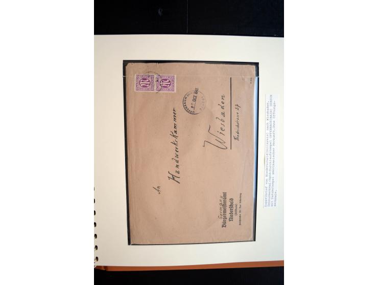 1945/48, umfangreiche Sammlung "Zensurpost" mit ca. 240 Briefen, Karten und Ganzsachen ab Überroller-Post mit vielen interess