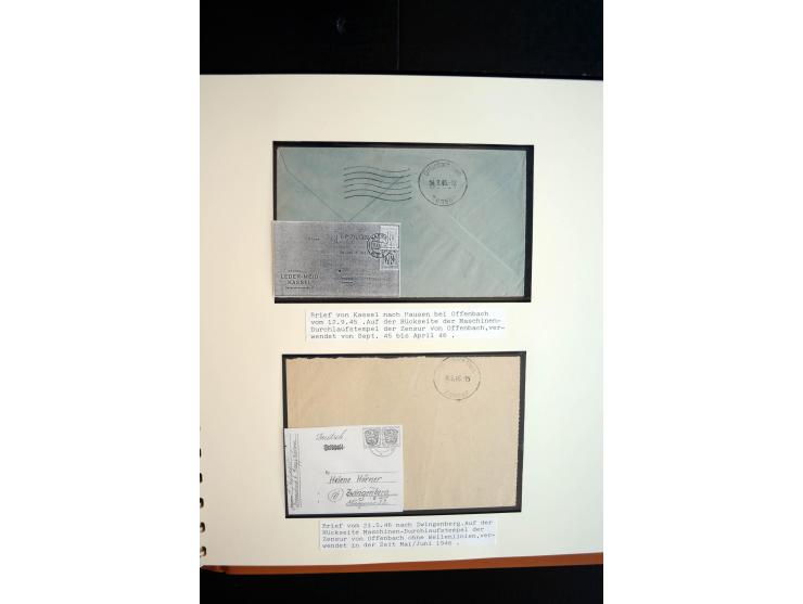 1945/48, umfangreiche Sammlung "Zensurpost" mit ca. 240 Briefen, Karten und Ganzsachen ab Überroller-Post mit vielen interess